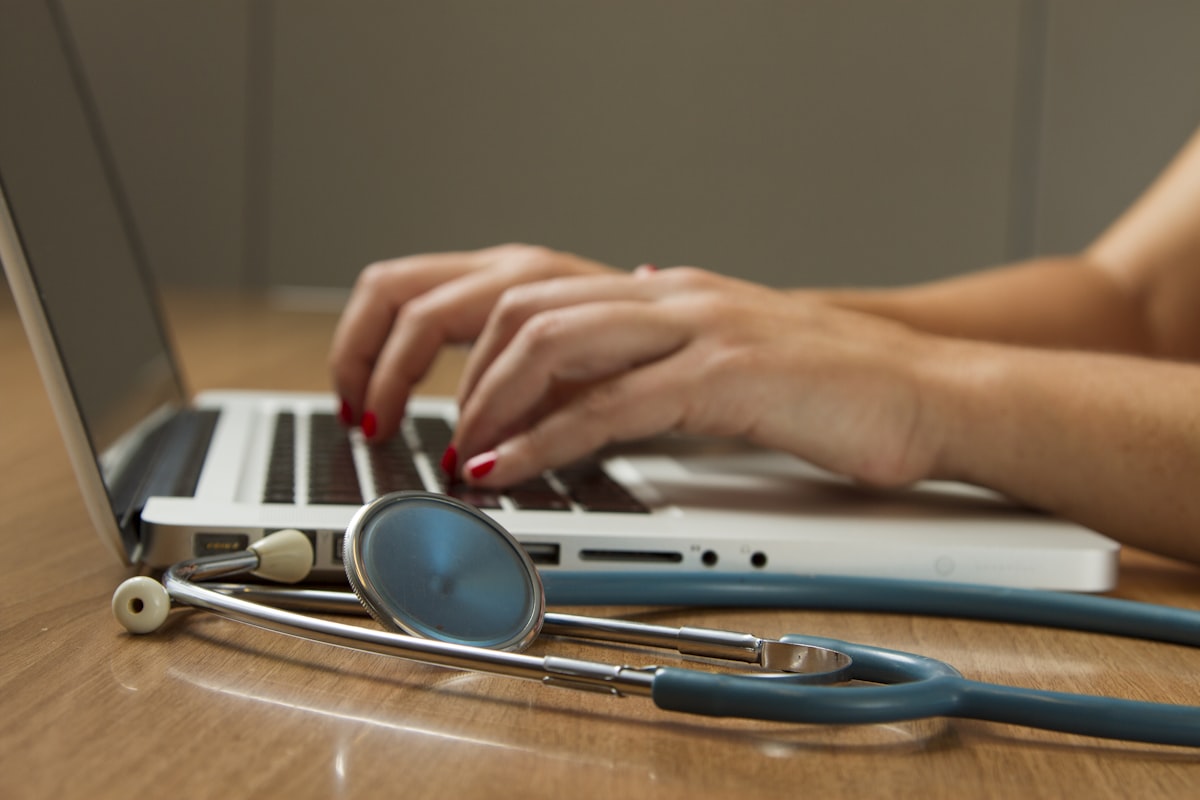 Medical team reviewing patient data together
